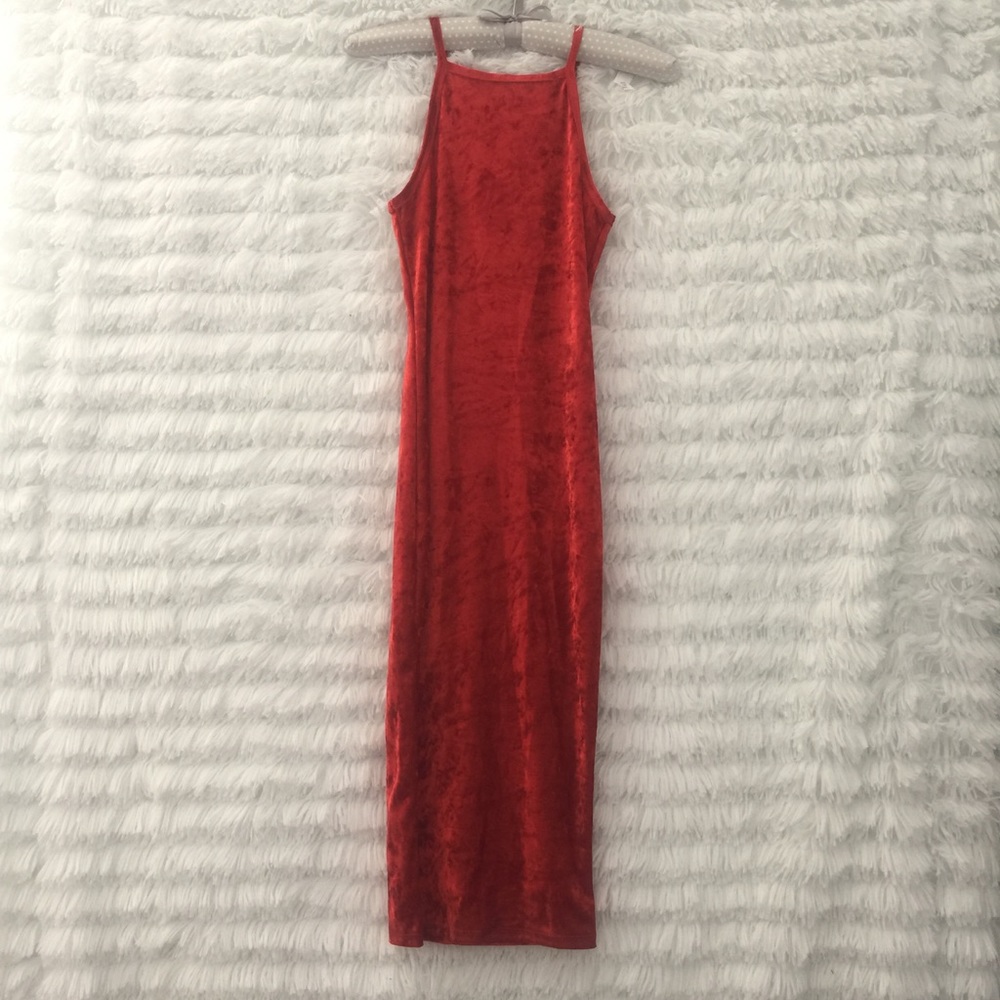 Joe & Elle red velvet dress, size xs